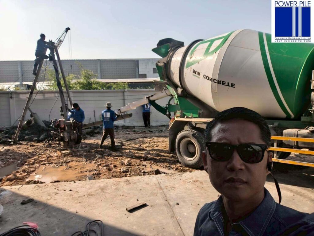 รับทำเสาเข็มเจาะ Gobal Sun Logistics